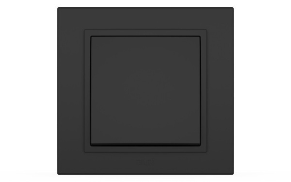 Выключатель В Рамку Одноклавишный Без Подсветки Черный Матовый IP20 10А 250В Zena EL-BI