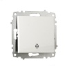 Переключатель В Рамку Одноклавишный Без Подсветки Белоснежный IP20 10А 250В Zena  Vega EL-BI
