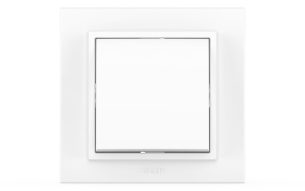 Выключатель В Рамку Одноклавишный Без Подсветки Белоснежный IP20 10А 250В Zena EL-BI