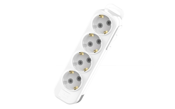 Колодка 4 гнезда С заземлением+Шторки 16А Белый Myra El-Bi Колодка 4 гнезда С заземлением+Шторки 16А Белый Myra El-Bi