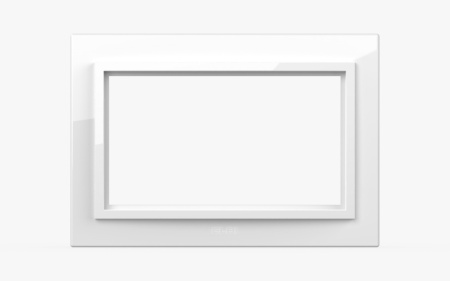 Рамка Для двойной розетки С Заземлением Белый Zena EL-BI